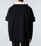 Simone Rocha Layered ruffled cotton jersey polo shirt