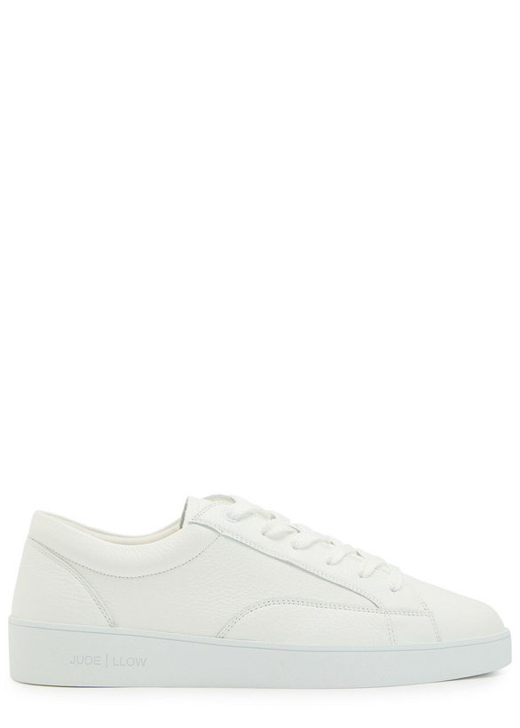 Photo: Jude Llow Nico Panelled Grained Leather Sneakers White