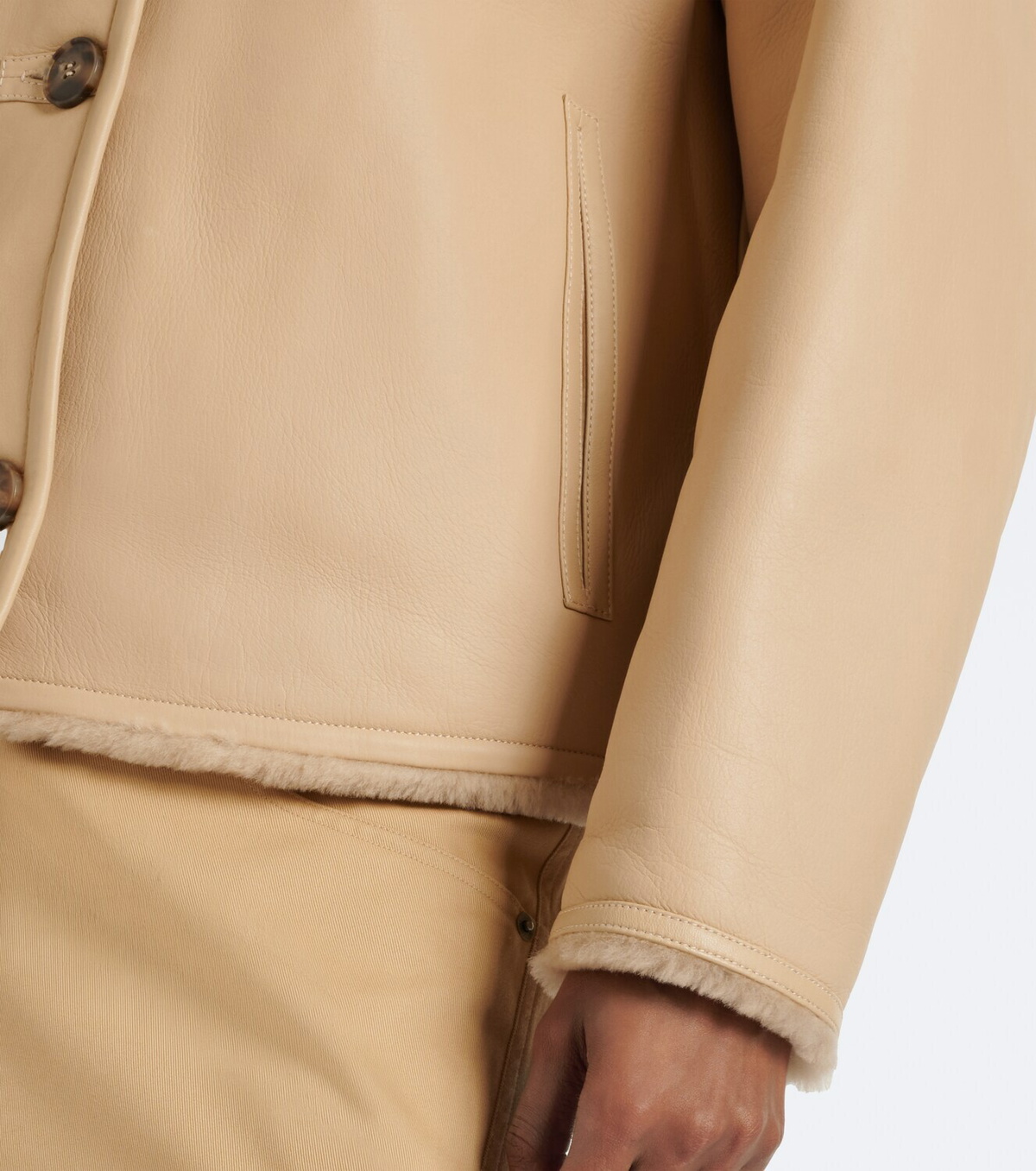 Yves Salomon Reversible shearling-trimmed leather jacket