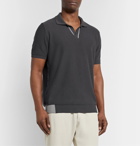 Incotex - Contrast-Tipped Cotton Polo Shirt - Gray