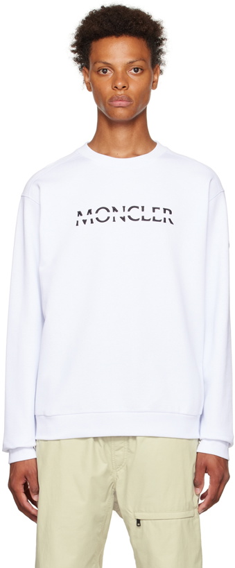 Photo: Moncler White Cotton Sweatshirt