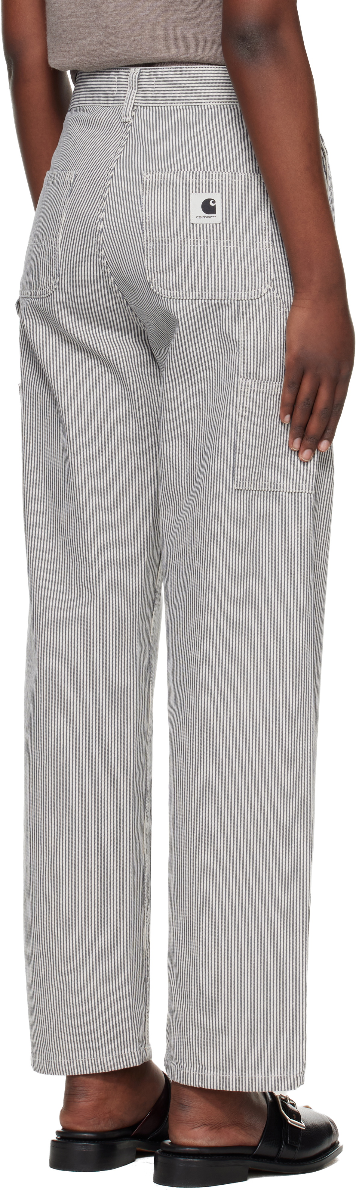 Carhartt Work In Progress Gray Mercer Stripe Jeans