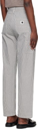 Carhartt Work In Progress Gray Mercer Stripe Jeans