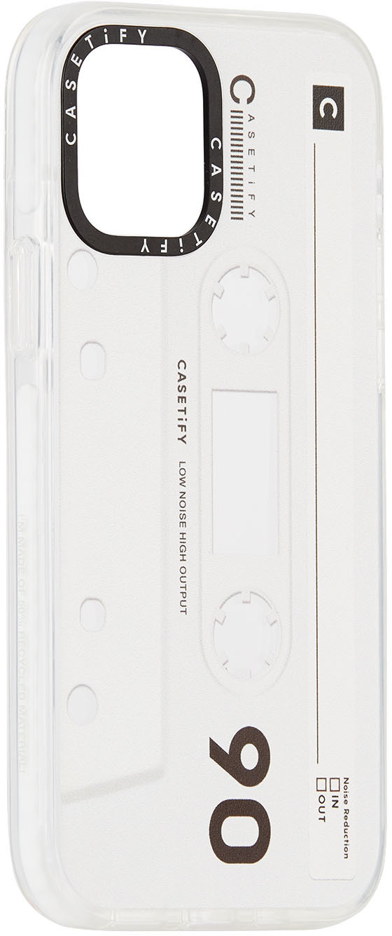 Casetify White & Black Cassette Impact iPhone 12 Pro Case