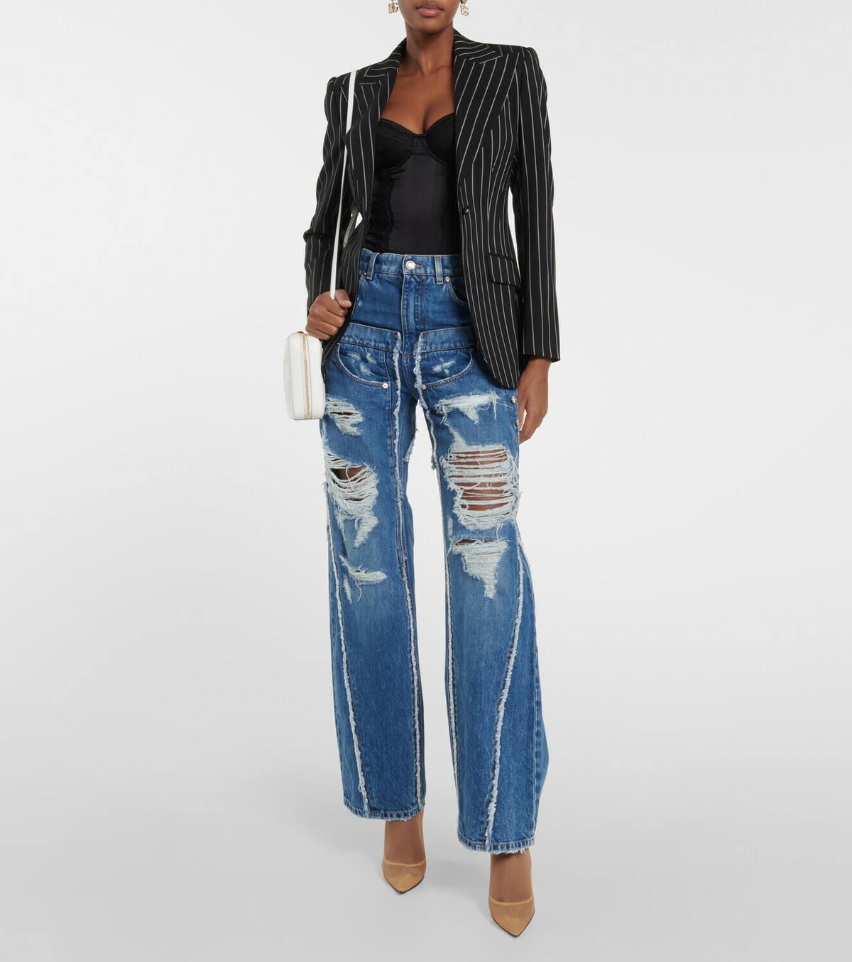 Dolce&Gabbana - x Kim patchwork ripped denim jeans Dolce & Gabbana