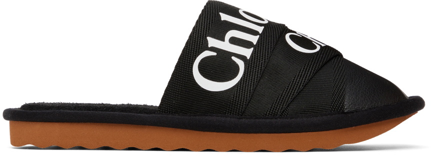 Chloé Black Woody Slippers