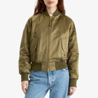 AMI Paris Women's De Coeur Bomber Jacket in Loden
