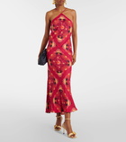 Farm Rio Printed halterneck maxi dress