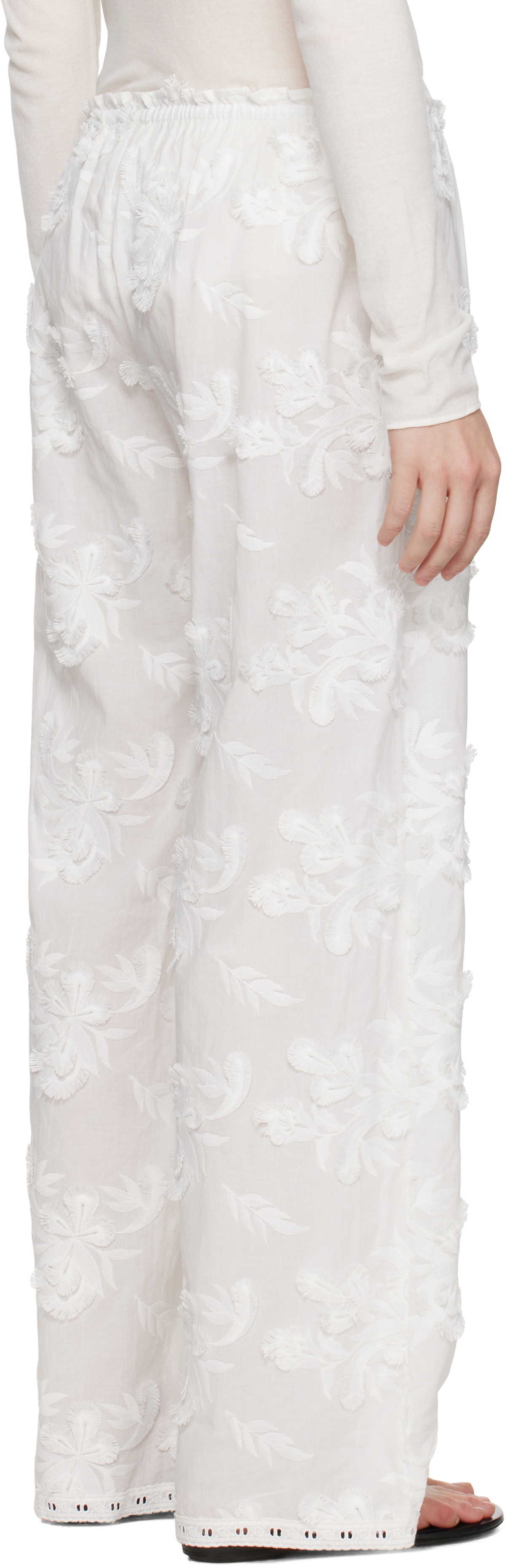 The Garment White Jewell Straight Trousers