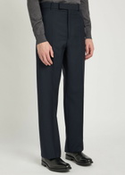 Jil Sander Straight-leg Wool-blend Trousers Dark Blue