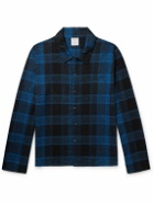 Calvin Klein Underwear - Logo-Embroidered Checked Cotton-Flannel Pyjama Shirt - Blue