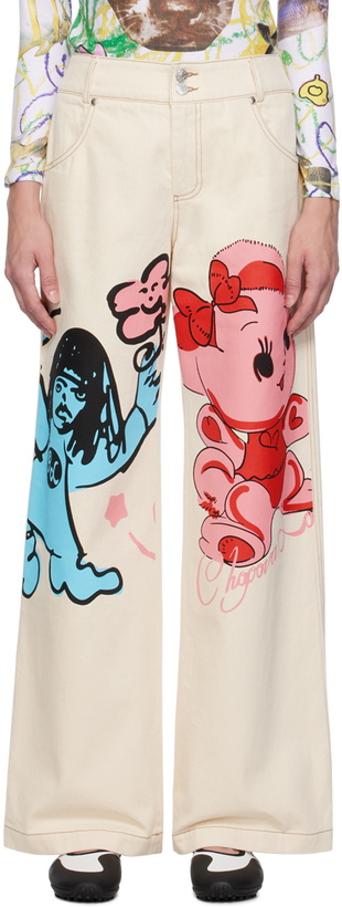 Photo: Chopova Lowena Off-White Bear Jeans