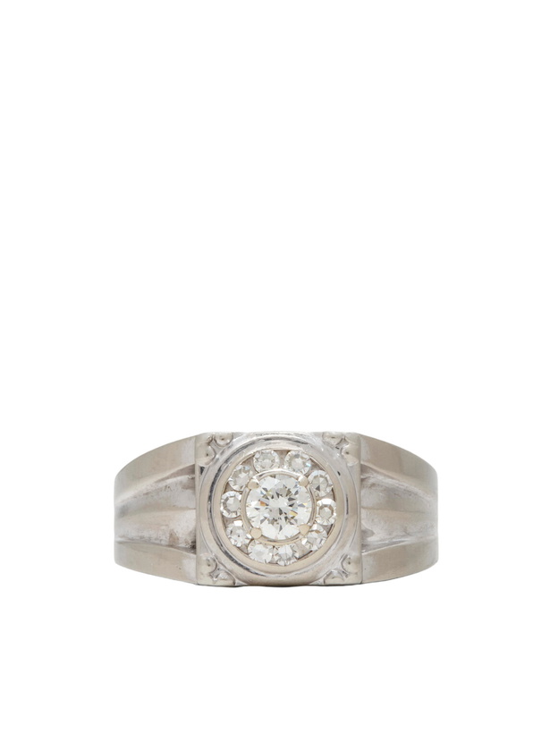 Photo: FOUNDWELL - Vintage 1980s 14-Karat White Gold Diamond Ring - Silver