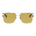 RAEN Silver and Brown Munroe Sunglasses