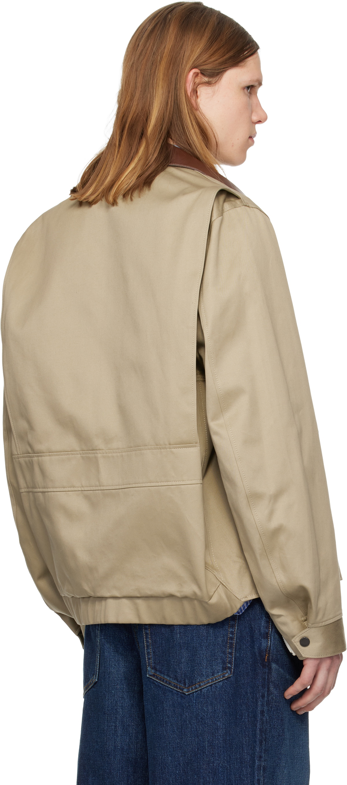 sacai Beige Cotton Chino Jacket Sacai