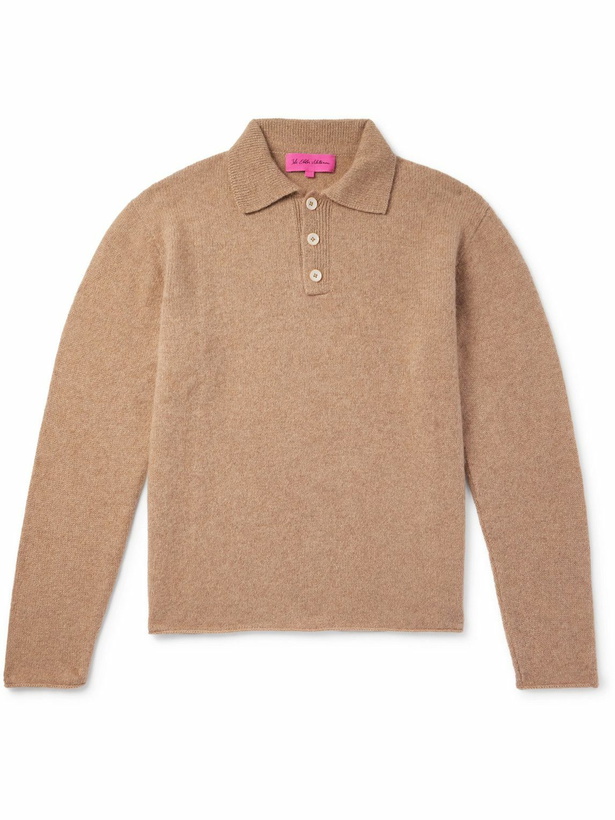 Photo: The Elder Statesman - Brushed-Cashmere Polo Shirt - Brown