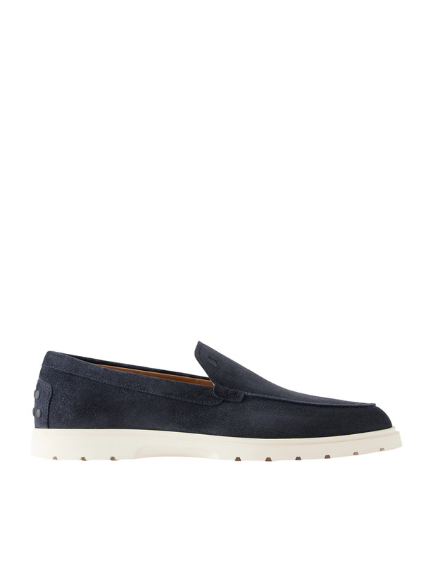 Photo: Tod's - Gommino Suede Loafers - Blue