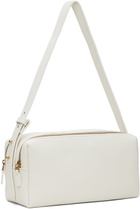 Elleme White Trousse Pebbled Leather Bag