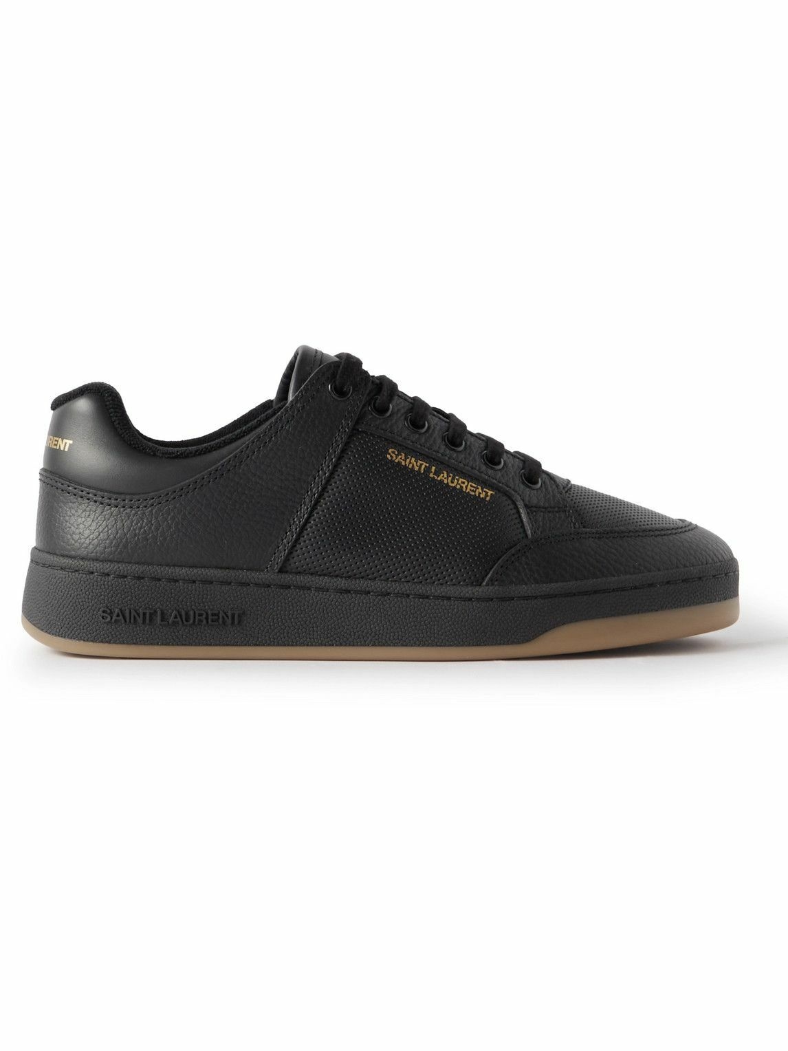 SAINT LAURENT - SL/61 Perforated Leather Sneakers - Black Saint Laurent