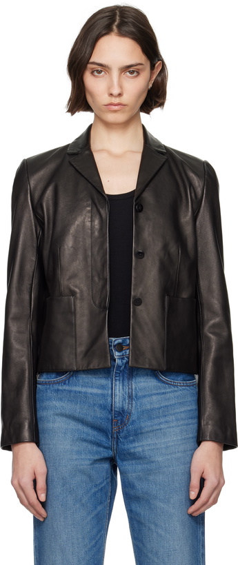 Photo: Kallmeyer Black Sloane Shrunken Leather Blazer