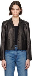 Kallmeyer Black Sloane Shrunken Leather Blazer