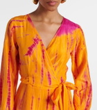 Anna Kosturova Tie-dye silk wrap dress