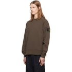 Stone Island Brown Organic Cotton Fleece Sweatshirt
