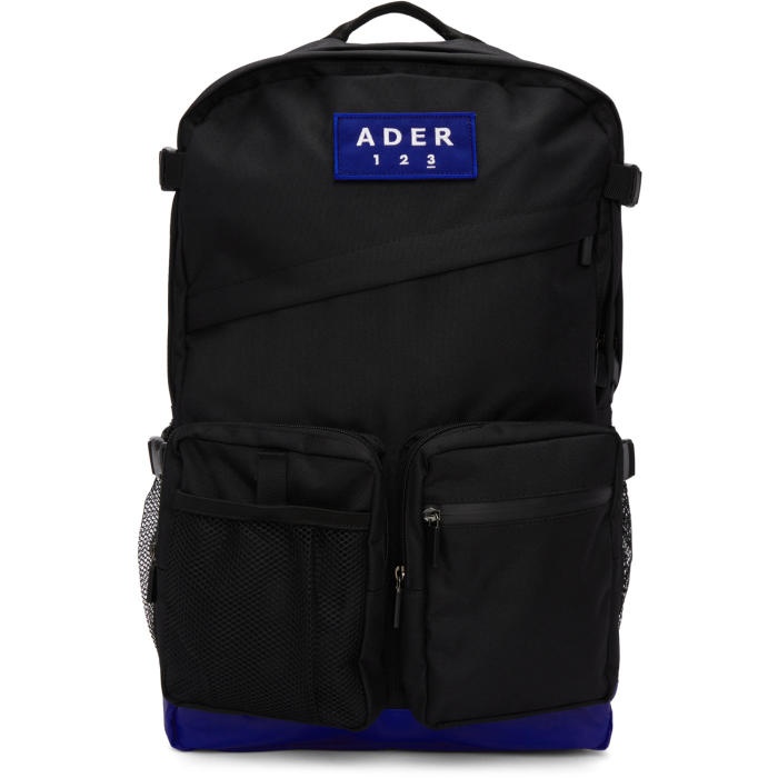 Photo: ADER error Black and Blue Oversized Velcro Backpack