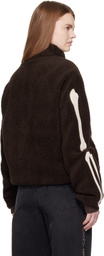 AMIRI Brown Bones Fleece Jacket