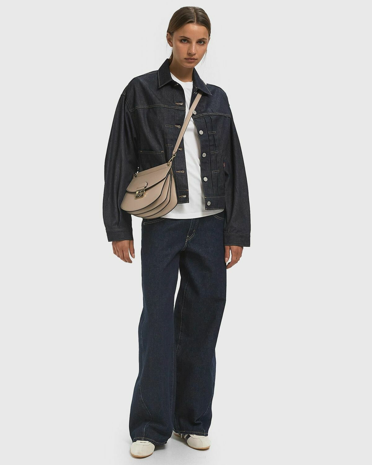 Levis BALLOON SLEEVE TRCKER Blue Womens Denim Jacket