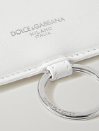 DOLCE & GABBANA - Logo-Print Two-Tone Leather Cardholder with Lanyard - Blue