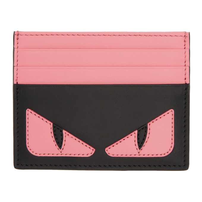Photo: Fendi Pink and Black Bag Bugs Card Holder
