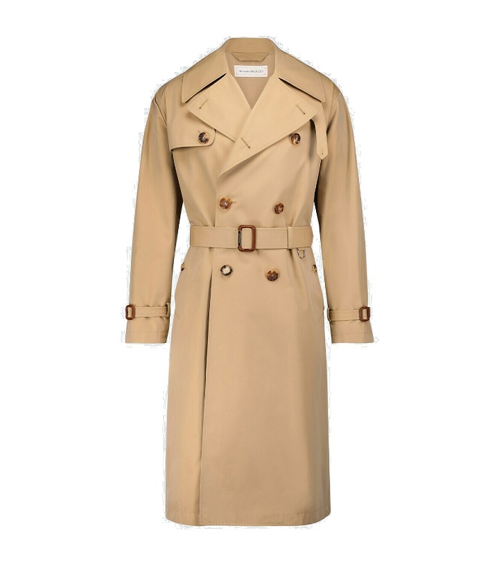 Photo: Alexander McQueen Double-breasted cotton trench coat