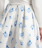 Leo Lin Victoria floral pleated cotton maxi skirt