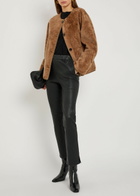 Arma Kamilla Slim-leg Leather Trousers Black
