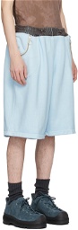 Charlie Constantinou Blue Wide Cut Shorts