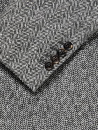 Brunello Cucinelli - Herringbone Wool and Cashmere-Blend Blazer - Gray