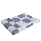 HAY Check Bath Towel in Steel Blue 