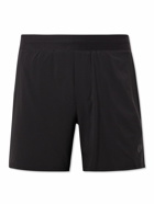 Lululemon - Straight-Leg Layered Stretch Recycled-Jersey Tennis Shorts - Black