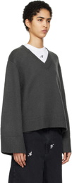 Axel Arigato Gray Rain V-Neck Sweater