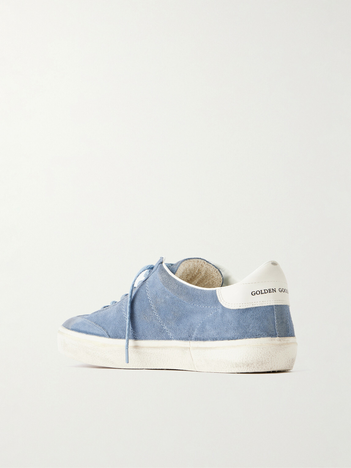 Golden Goose - Soul Star Leather-Trimmed Suede Sneakers - Blue