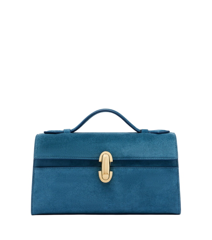 Photo: Savette Symmetry Pochette Small suede top-handle bag