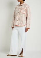 Free People Alexie Printed Cotton Jacket Cream
