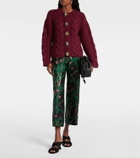 La DoubleJ Portrait embellished wool-blend cardigan