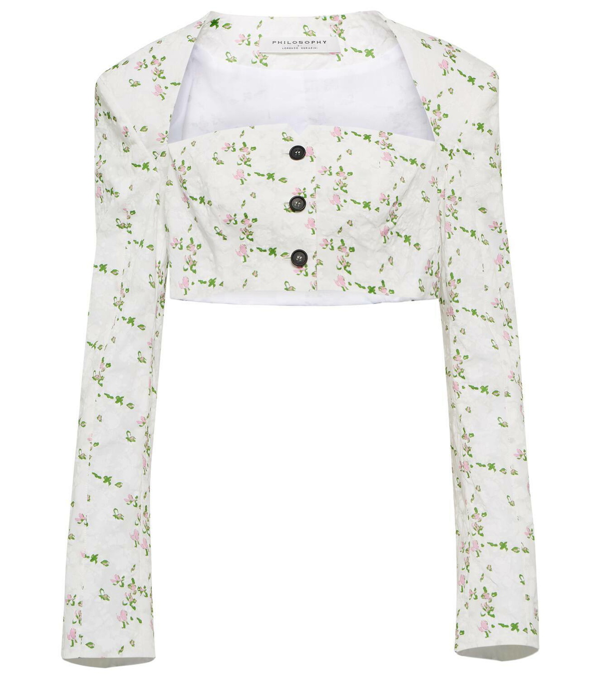 Philosophy di Lorenzo Serafini Floral cotton crop top