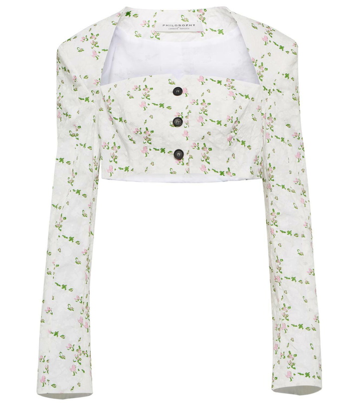 Photo: Philosophy di Lorenzo Serafini Floral cotton crop top