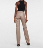 The Mannei Mid-rise leather pants