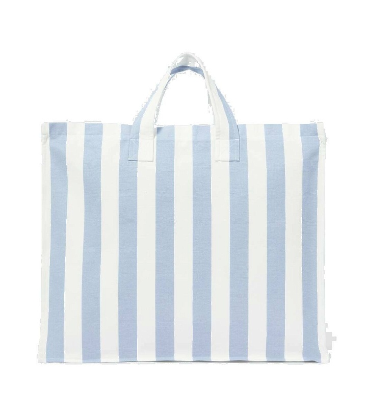 Photo: King & Tuckfield Large striped cotton canvas tote bag