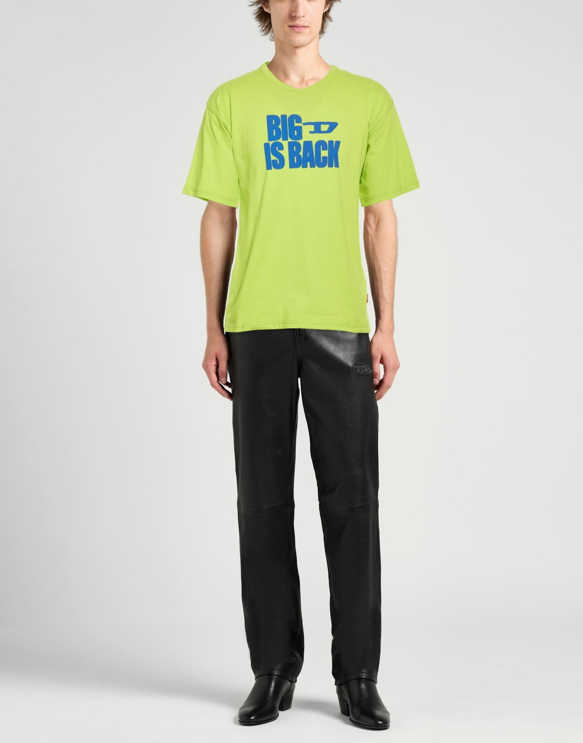 Diesel Mens T-shirt Lime in Green