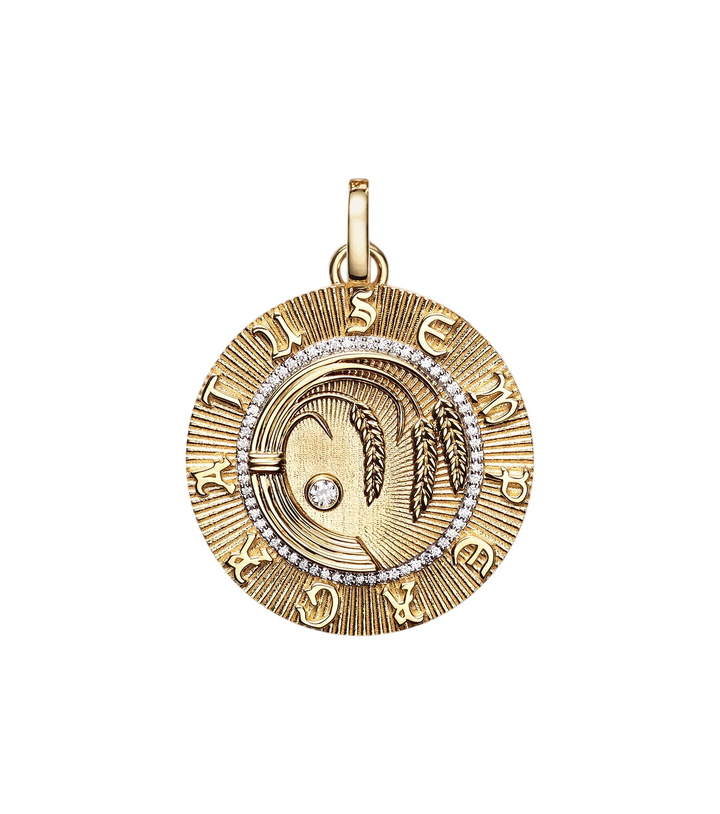 Photo: FoundRae Infinite Gratitude Large 18kt gold pendant with diamond